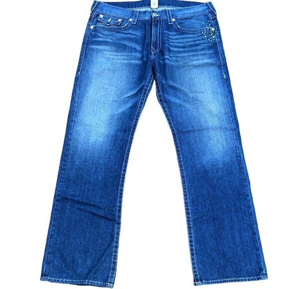 True Religion Jeans Size 40 STRAIGHT Blue - Picture 7 of 9